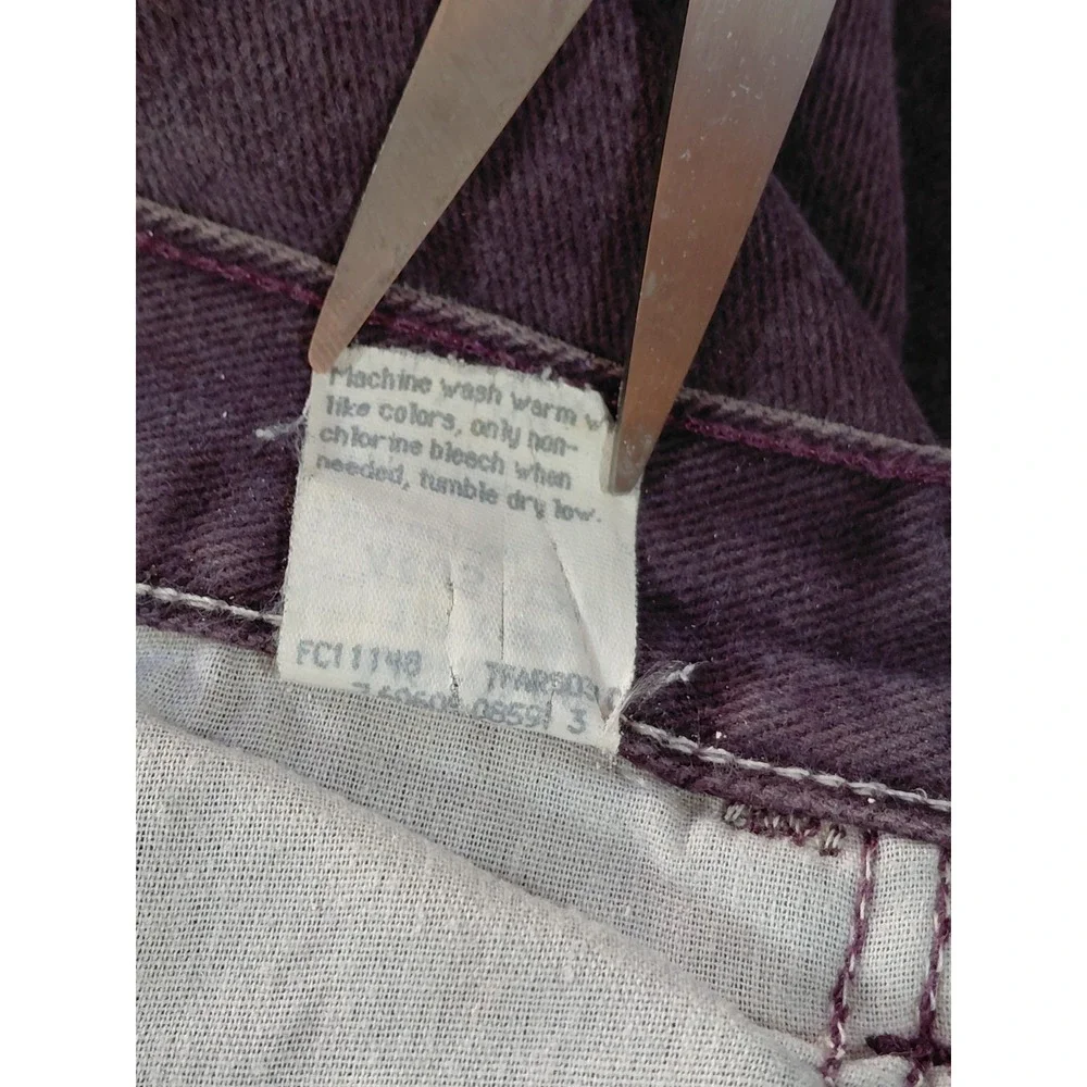 Vtg Wrangler for Women High Rise Tapered Leg Jeans 12x34‎ Purple Denim